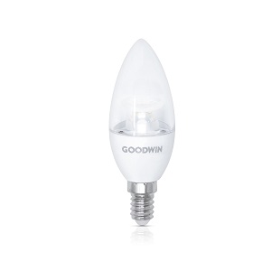 Goodwin C Series 5W 470lm 2700K Warm White Dimmable E14 Clear Candle SES